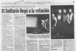 El solitario llegó a la estación  [artículo] L. P. I.