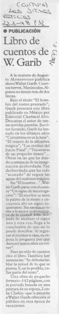 Libro de cuentos de W. Garib  [artículo].