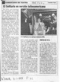 El solitario en versión latinoamericana  [artículo] Leopoldo Pulgar.