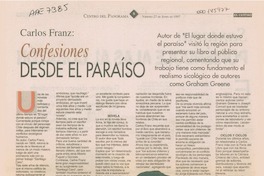 Carlos Franz, confesiones desde el paraíso