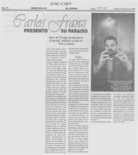 Carlos Franz presentó su paraíso