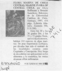 Flora marina de Chile central  [artículo].