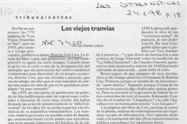 Los viejos tranvías  [artículo] Luis Sánchez Latorre.