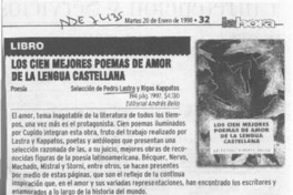 Los Cien mejores poemas de amor de la lengua castellana  [artículo].
