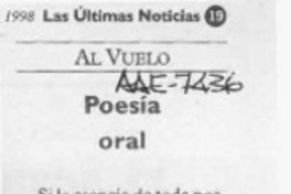 Poesía oral  [artículo] Funes.
