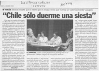 "Chile sólo duerme una siesta"  [artículo].