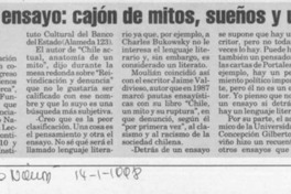 El ensayo, cajón de mitos, sueños y utopías  [artículo] Ignacio Iñíguez.