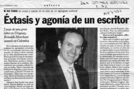 Extasis y agonía de un escritor  [artículo].