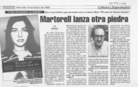 Martorell lanza otra piedra  [artículo] V. M.