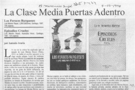 La clase media puertas adentro  [artículo] Antonio Avaria.
