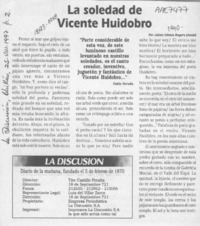 La Soledad de Vicente Huidobro