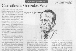 Cien años de González Vera  [artículo] Rodolfo Garcés Guzmán.