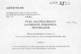 Fidel Araneda Bravo  [artículo] Marciano Barrios Valdés.