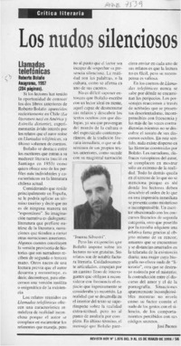 Los nudos silenciosos  [artículo] José Promis.