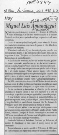 Miguel Luis Amunátegui