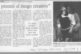 "Se premió el riesgo creativo"  [artículo].