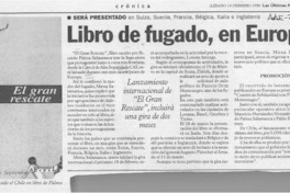 Libro de fugado, en Europa  [artículo].