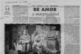 "El loco y la triste" de amor y marginalidad  [artículo] Ilse Sepúlveda.