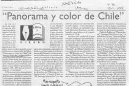 "Panorama y color de Chile"  [artículo] Filebo.
