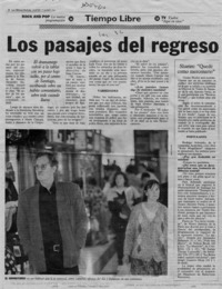 Los Pasajes del regreso  [artículo].