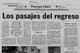 Los Pasajes del regreso  [artículo].