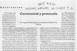 Ceremonial y protocolo  [artículo] Sergio Martínez Baeza.