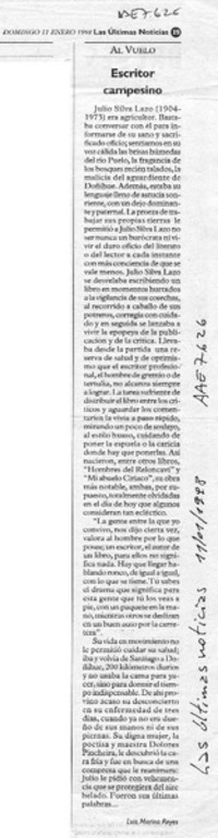 Escritor campesino  [artículo] Luis Merino Reyes.
