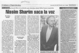 Nissim Sharim saca la voz  [artículo] Elisa Cárdenas.