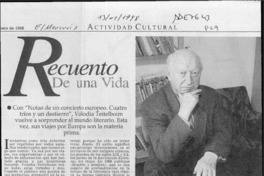 Recuento de una vida  [artículo].