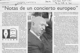 "Notas de un conciero europeo"  [artículo] Filebo.