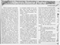 Alberto Baeza Flores  [artículo] Matías Rafide.