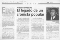 El Legado de un cronista popular  [artículo].