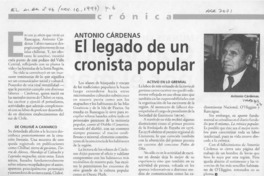 El Legado de un cronista popular  [artículo].
