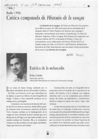 Estética de la melancolía  [artículo] Pedro Celedón.
