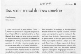 Una noche teatral de densa atmósfera  [artículo] Knut Lennartz.