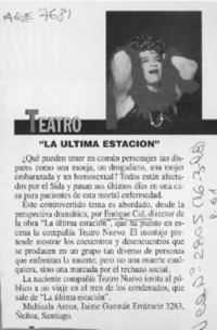 "La Ultima estación"  [artículo].