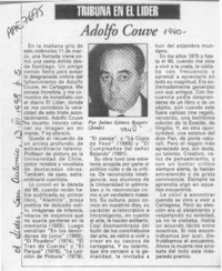 Adolfo Couve  [artículo] Jaime Gómez Rogers.