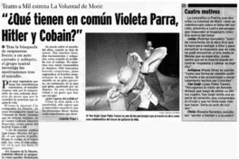 "Qué tienen en común Violeta Parra, Hitler y Cobain?"