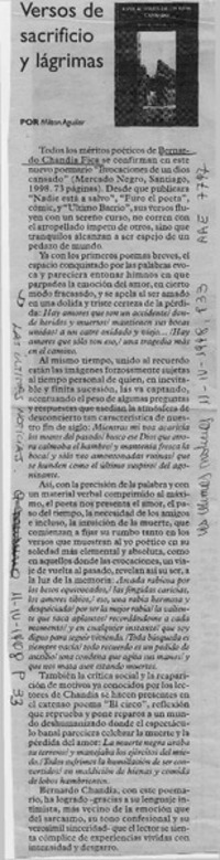 Versos de sacrificio y lágrimas