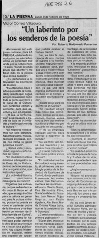 "Un laberinto por los senderos de la poesía" (entrevista)