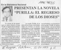 Presentan la novela "Purillá, el regreso de los dioses"  [artículo].