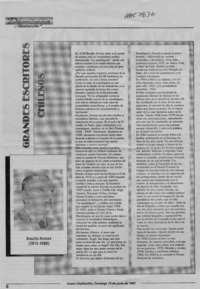 Grandes escritores chilenos  [artículo].