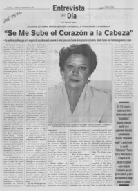 "Se me sube el corazón a la cabeza"