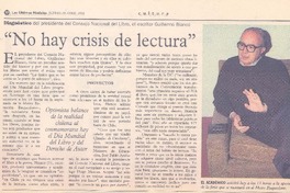 "No hay crisis de lectura"