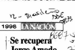 Se recupera Jorge Amado  [artículo].
