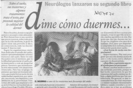 Dime cómo duermes --