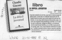 La Difícil juventud  [artículo].
