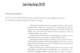 Poemas y sonemas de Santiago Cavieres Korn