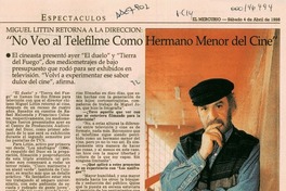 "No veo al telefilme como hermano menor del cine"