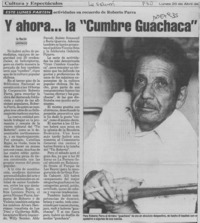 Y ahora -- la "Cumbre guachaca"  [artículo].